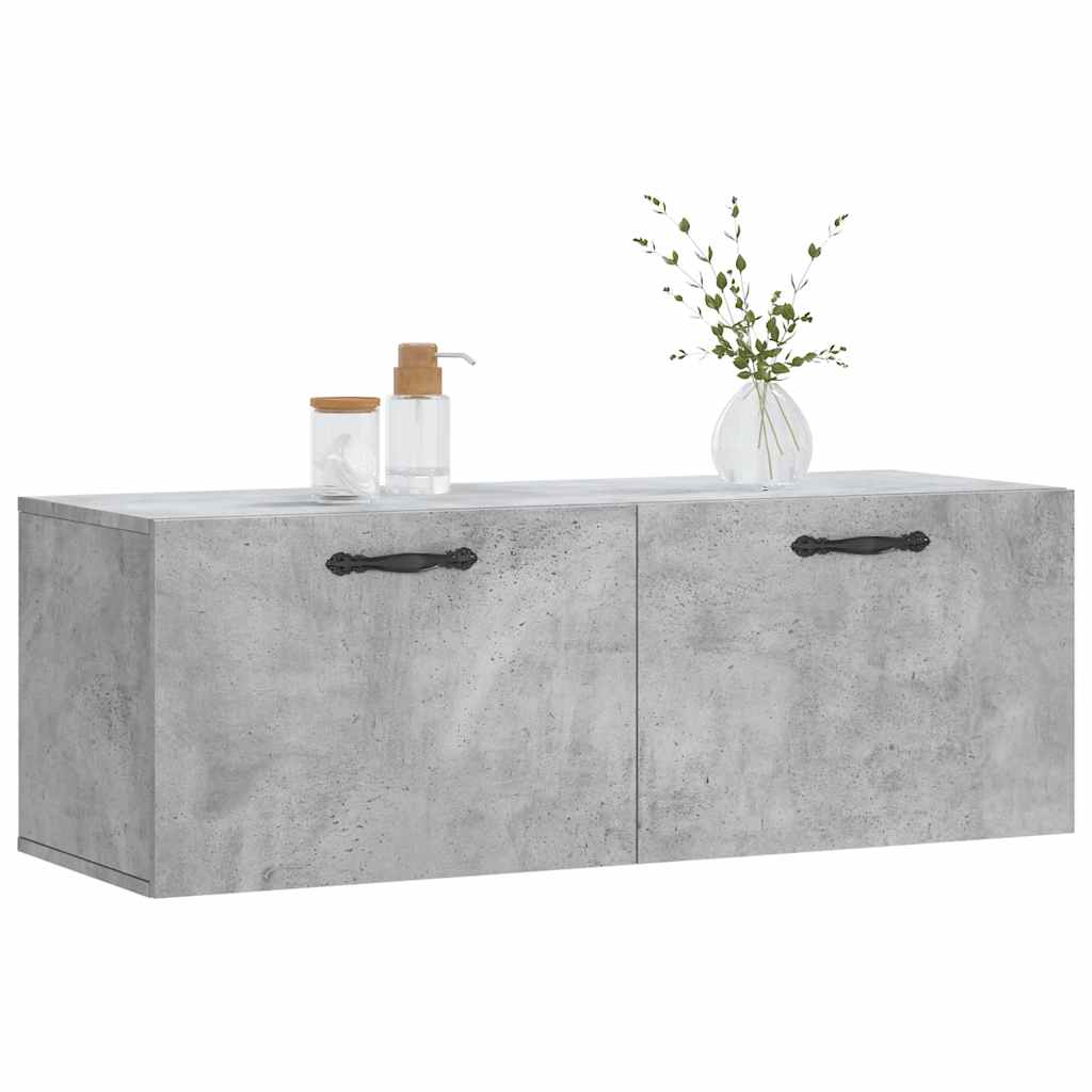 Wall Cabinet Concrete Grey 100x36,5x35 cm Engineered Wood
