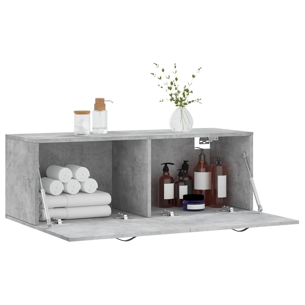 Wall Cabinet Concrete Grey 100x36,5x35 cm Engineered Wood