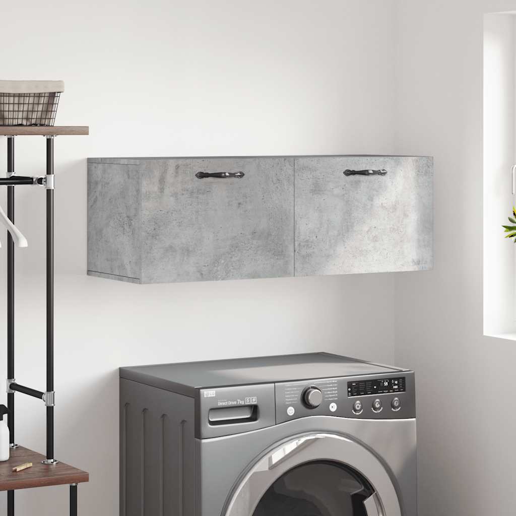 Wall Cabinet Concrete Grey 100x36,5x35 cm Engineered Wood