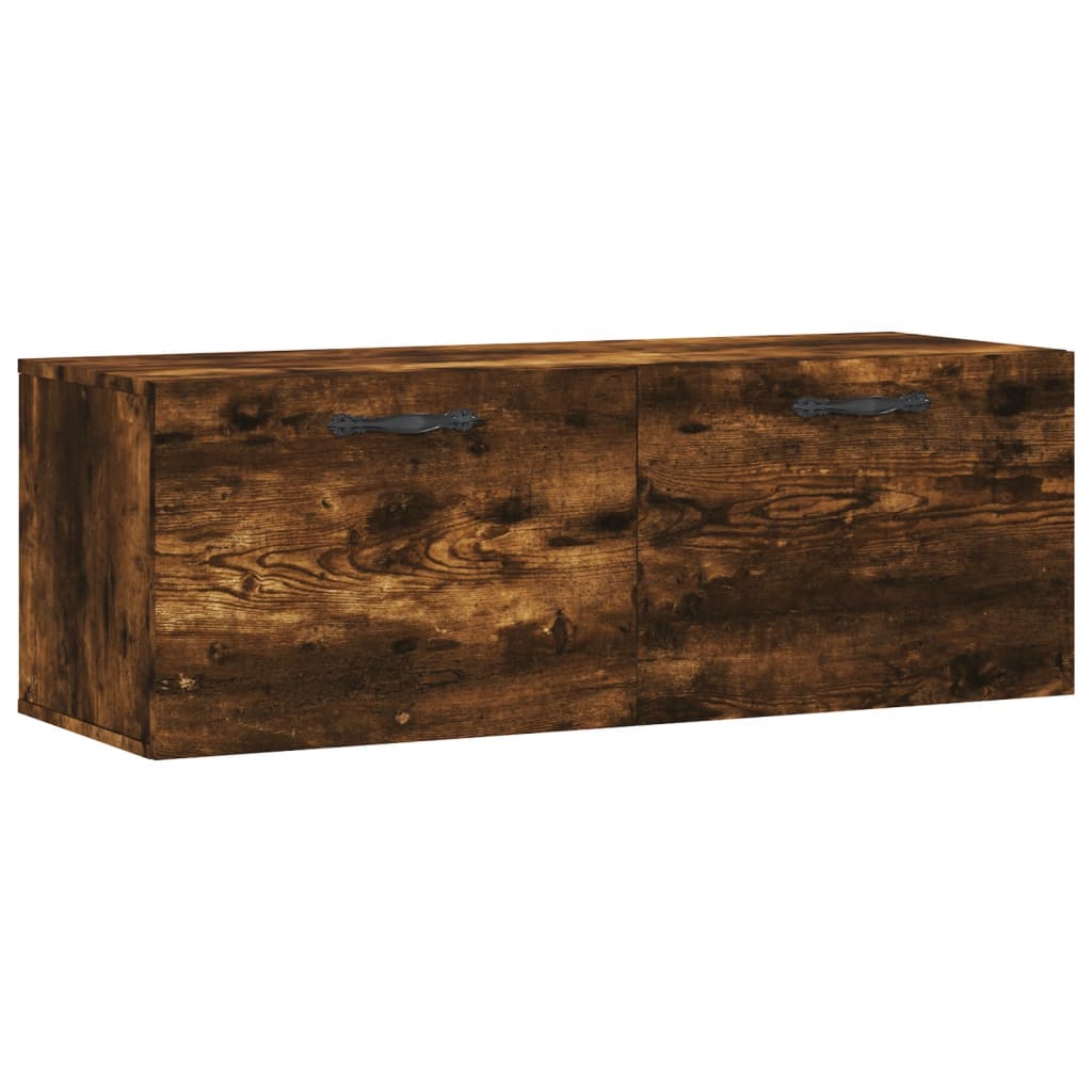 Wall Cabinet Smoked Oak 100x36.5x35 cm Engineered Wood