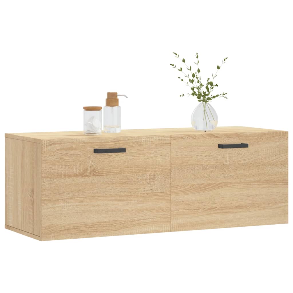 vidaXL Wall Cabinet Sonoma Oak 100x36.5x35 cm Engineered Wood