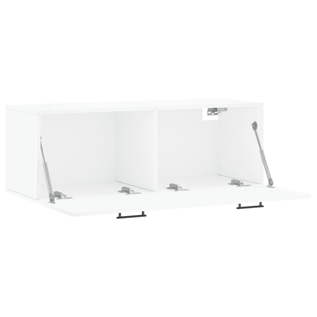 vidaXL Wall Cabinet High Gloss White 100x36.5x35 cm Engineered Wood