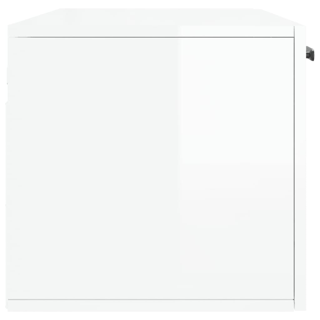 vidaXL Wall Cabinet High Gloss White 100x36.5x35 cm Engineered Wood