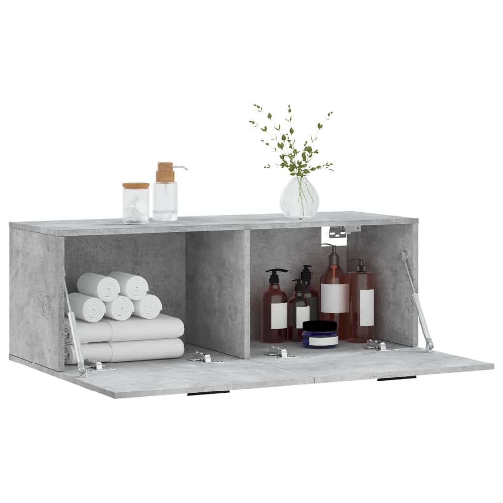 Wall Cabinet Concrete Grey 100x36,5x35 cm Engineered Wood