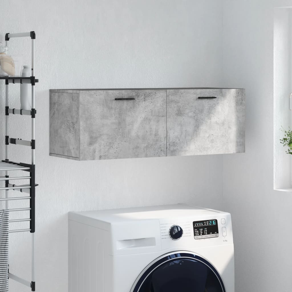 Wall Cabinet Concrete Grey 100x36,5x35 cm Engineered Wood