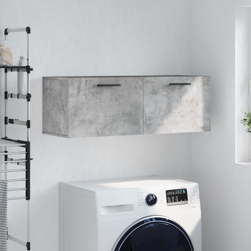 Wall Cabinet Concrete Grey 100x36,5x35 cm Engineered Wood