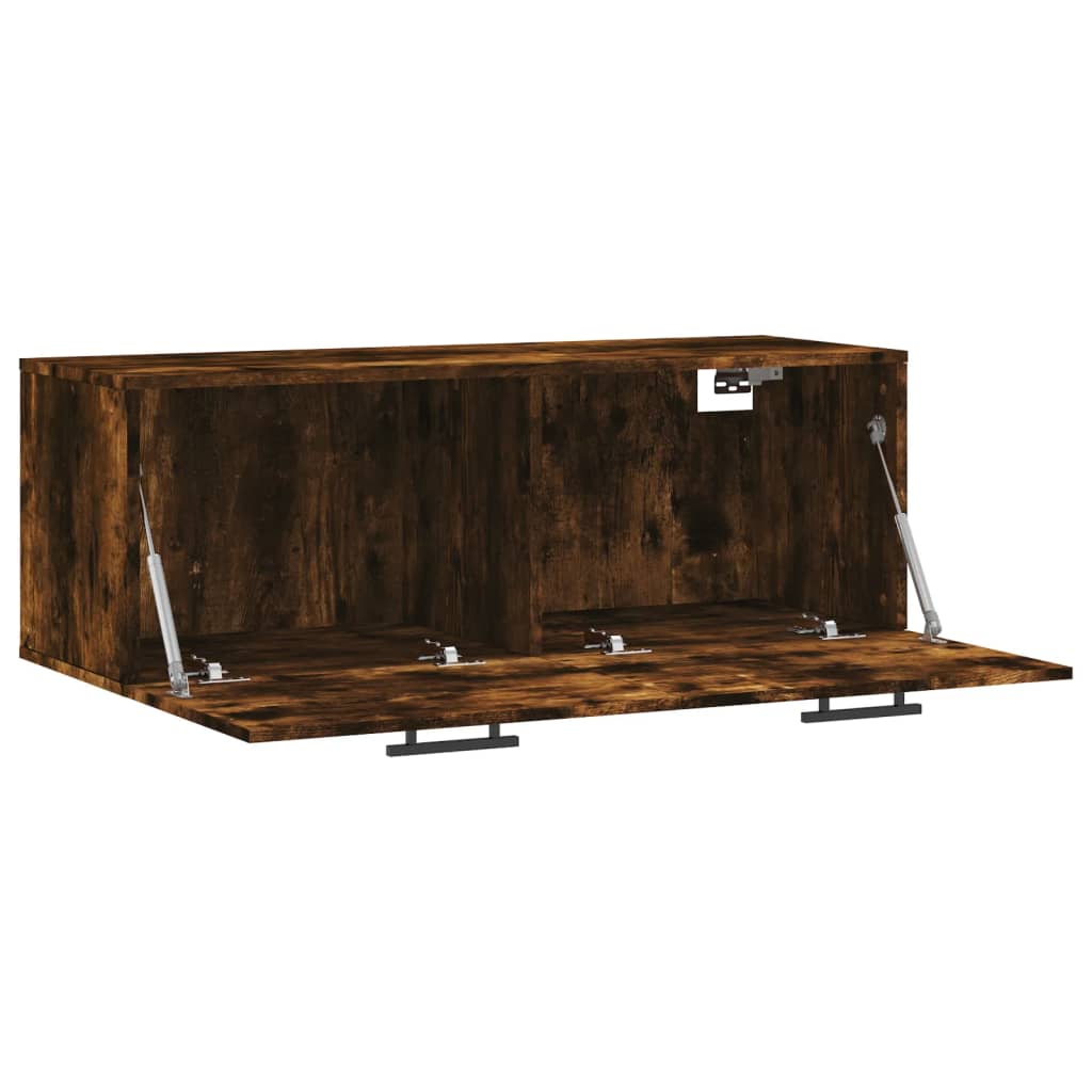 Wall Cabinet Smoked Oak 100x36.5x35 cm Engineered Wood