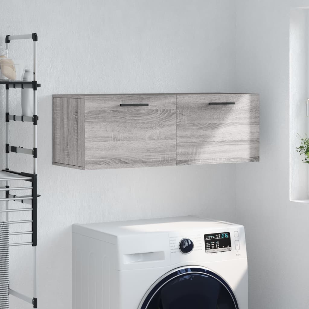Wall Cabinet Grey Sonoma 100x36,5x35 cm Engineered Wood
