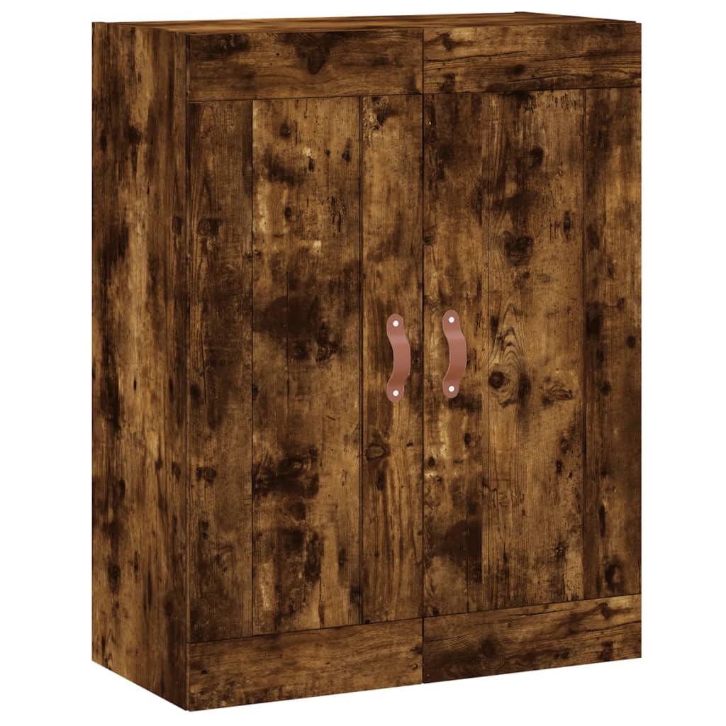 Wall Mounted Cabinet Smoked Oak 69.5x34x90 cm Engineered Wood