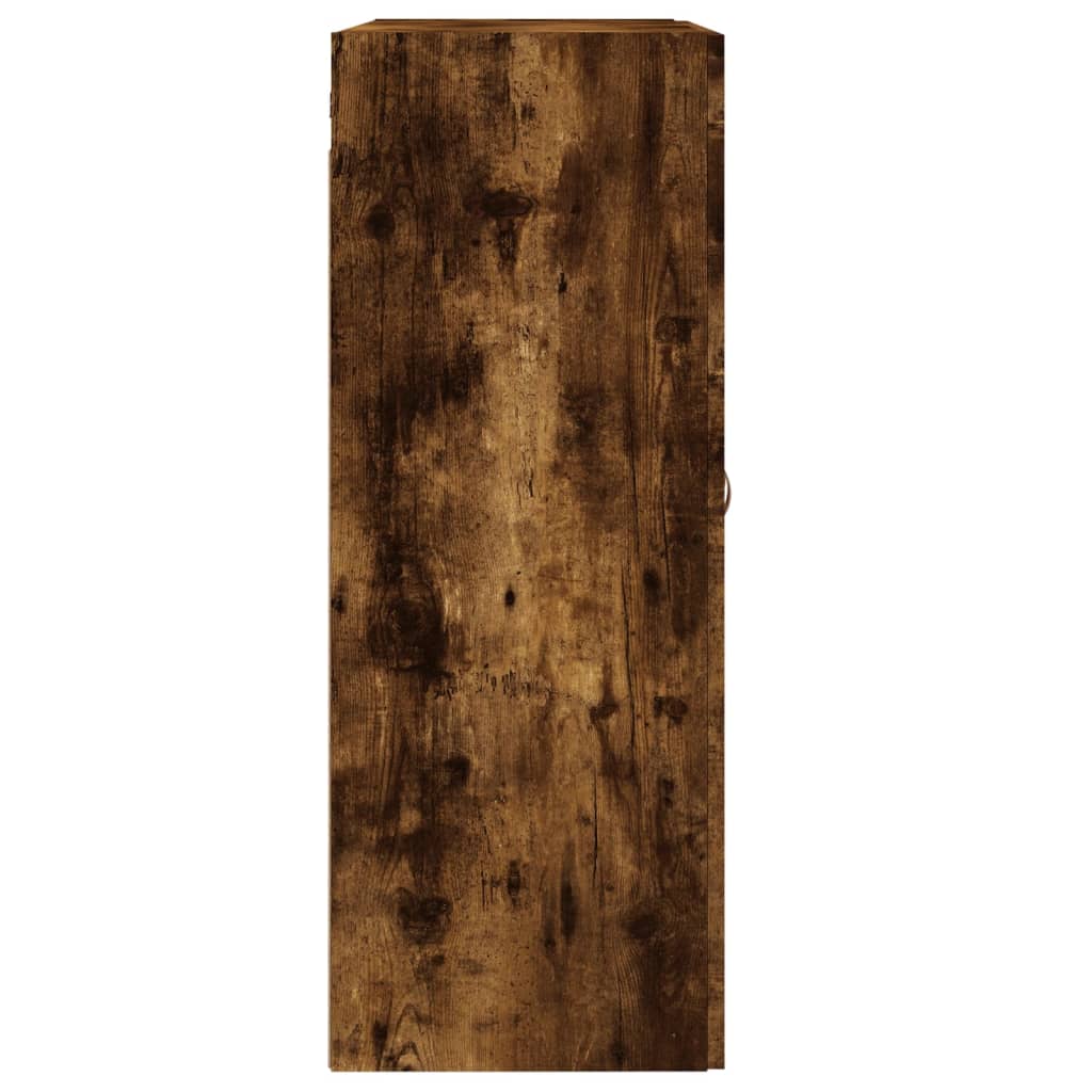 Wall Mounted Cabinet Smoked Oak 69.5x34x90 cm Engineered Wood