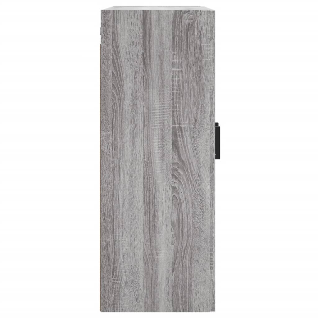 vidaXL Wall Mounted Cabinet Grey Sonoma 69.5x34x90 cm Engineered Wood