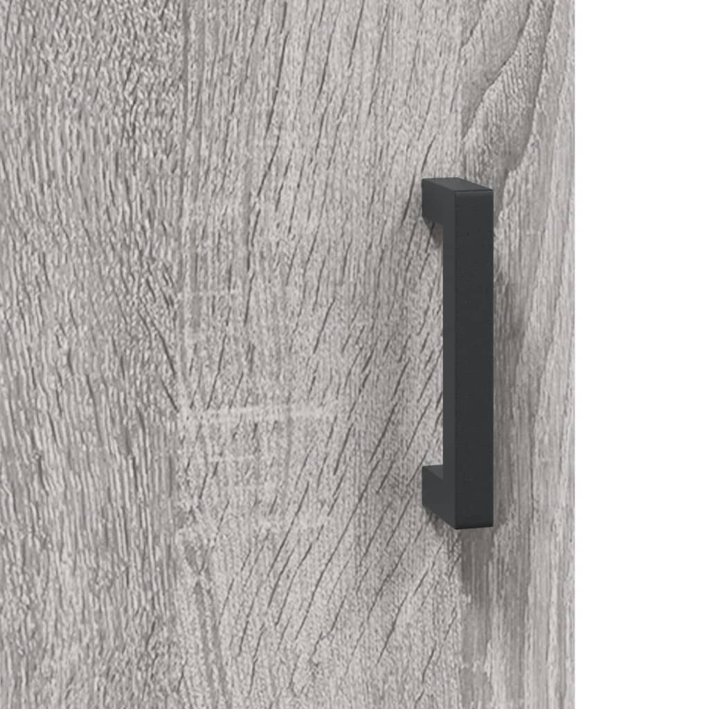 vidaXL Wall Mounted Cabinet Grey Sonoma 69.5x34x90 cm Engineered Wood