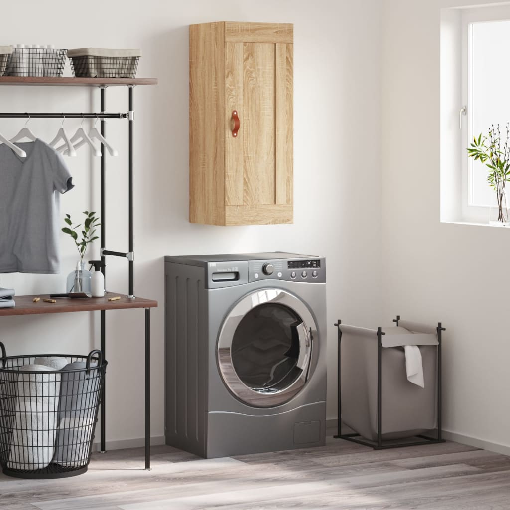 Wall Mounted Cabinet Sonoma Oak 34,5x34x90 cm Engineered Wood