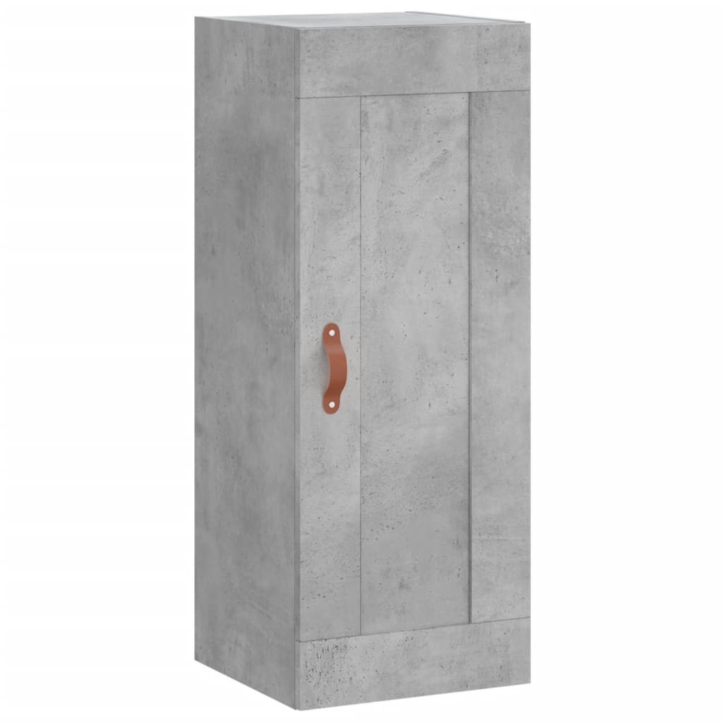 Wall Mounted Cabinet Concrete Grey 34.5x34x90cm Engineered Wood