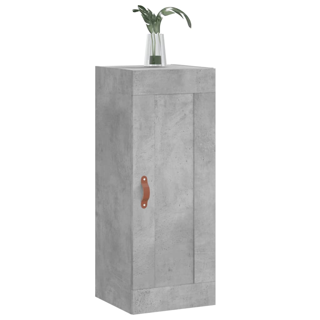 Wall Mounted Cabinet Concrete Grey 34.5x34x90cm Engineered Wood