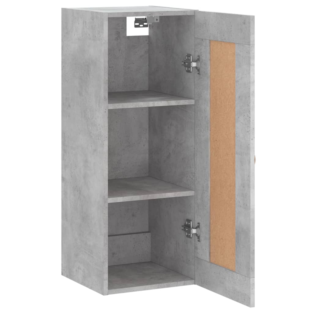 Wall Mounted Cabinet Concrete Grey 34.5x34x90cm Engineered Wood
