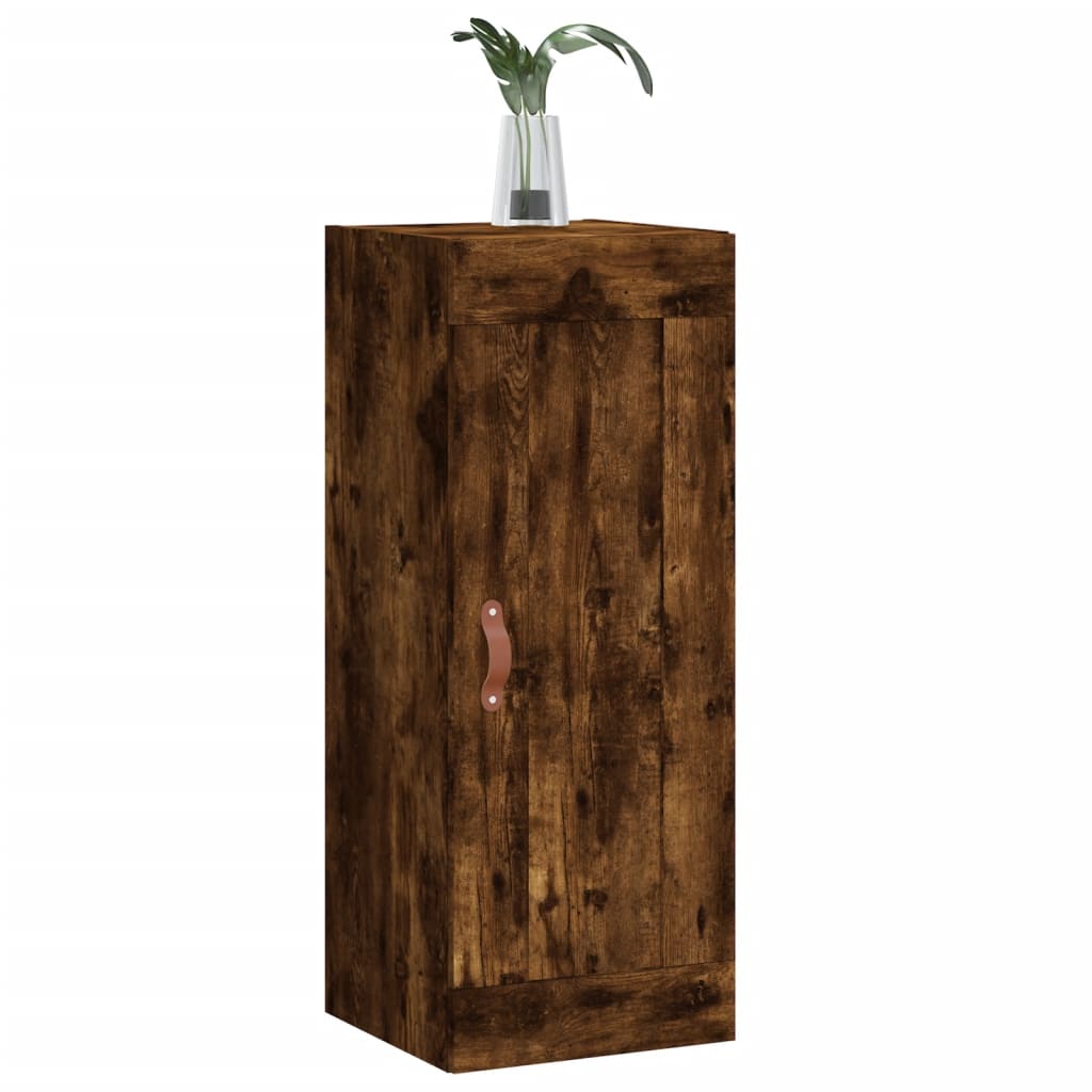 Wall Mounted Cabinet Smoked Oak 34,5x34x90 cm Engineered Wood