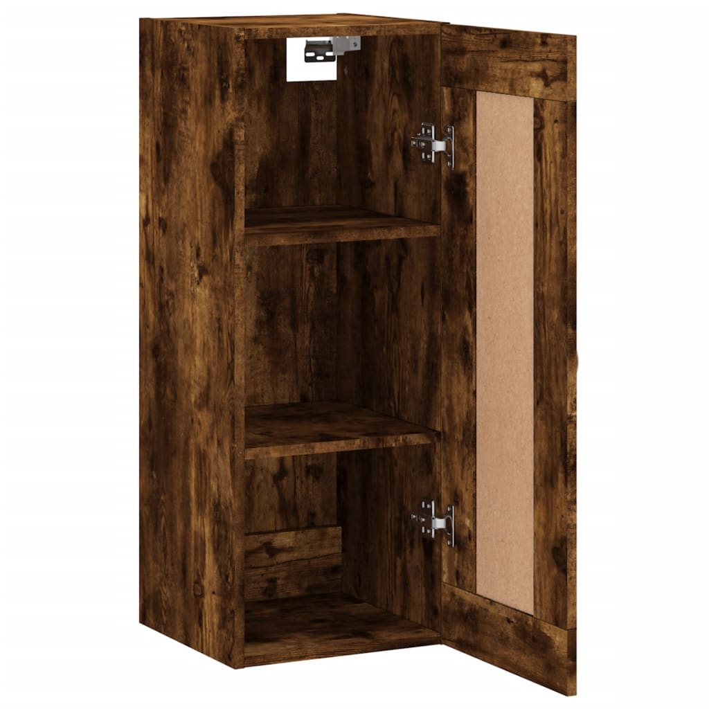 Wall Mounted Cabinet Smoked Oak 34,5x34x90 cm Engineered Wood