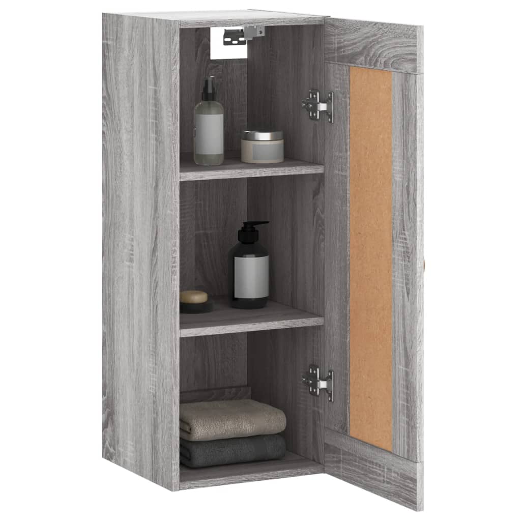 Wall Mounted Cabinet Grey Sonoma 34,5x34x90 cm Engineered Wood
