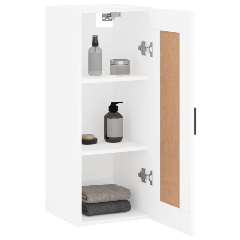 Wall Mounted Cabinet White 34,5x34x90 cm Engineered Wood