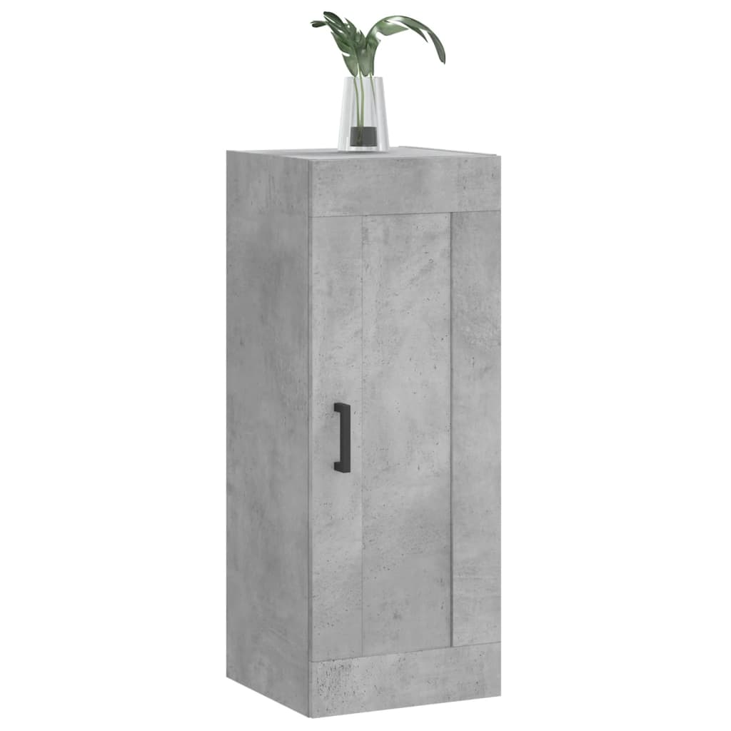 Wall Mounted Cabinet Concrete Grey 34,5x34x90 cm Engineered Wood