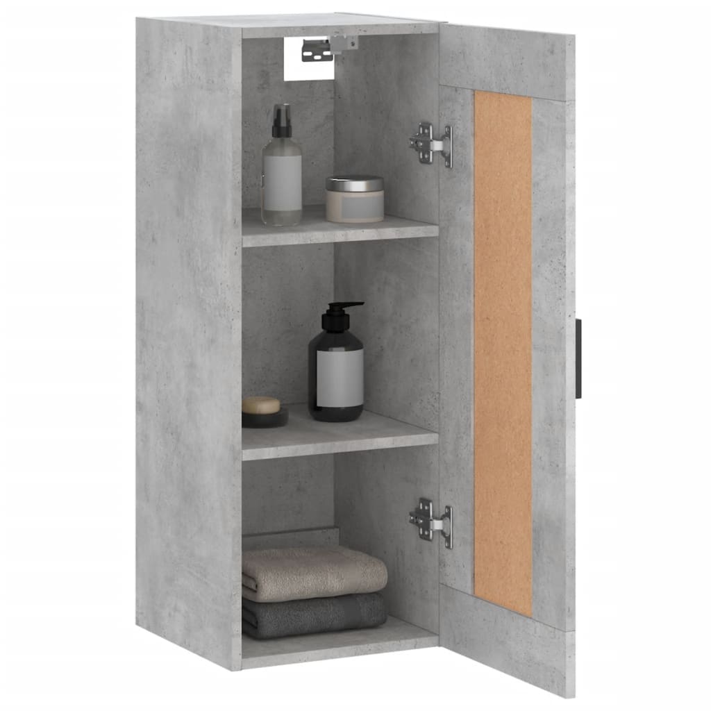 Wall Mounted Cabinet Concrete Grey 34,5x34x90 cm Engineered Wood