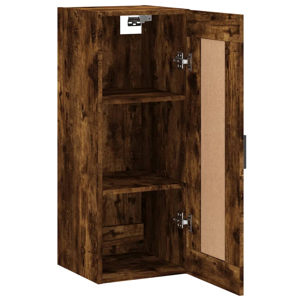 Wall Mounted Cabinet Smoked Oak 34,5x34x90 cm Engineered Wood