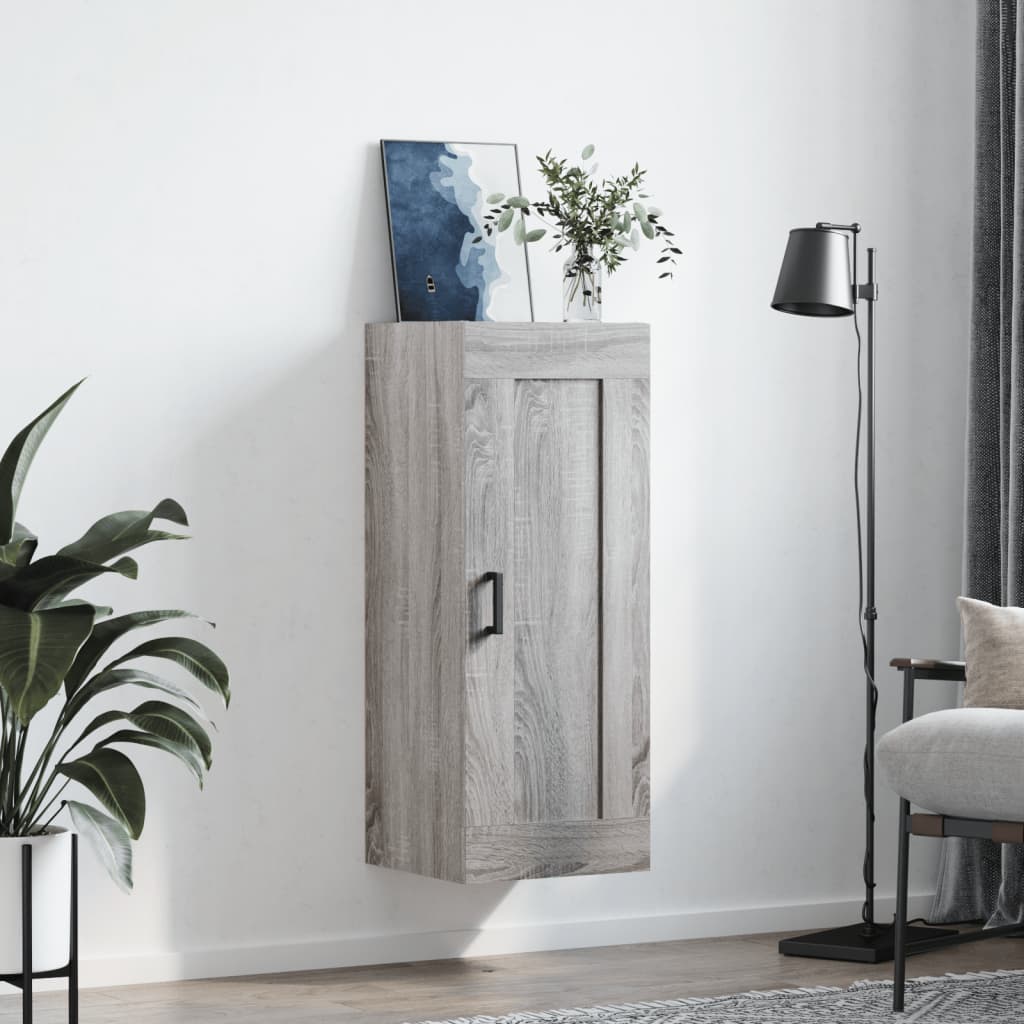 Wall Mounted Cabinet Grey Sonoma 34,5x34x90 cm Engineered Wood