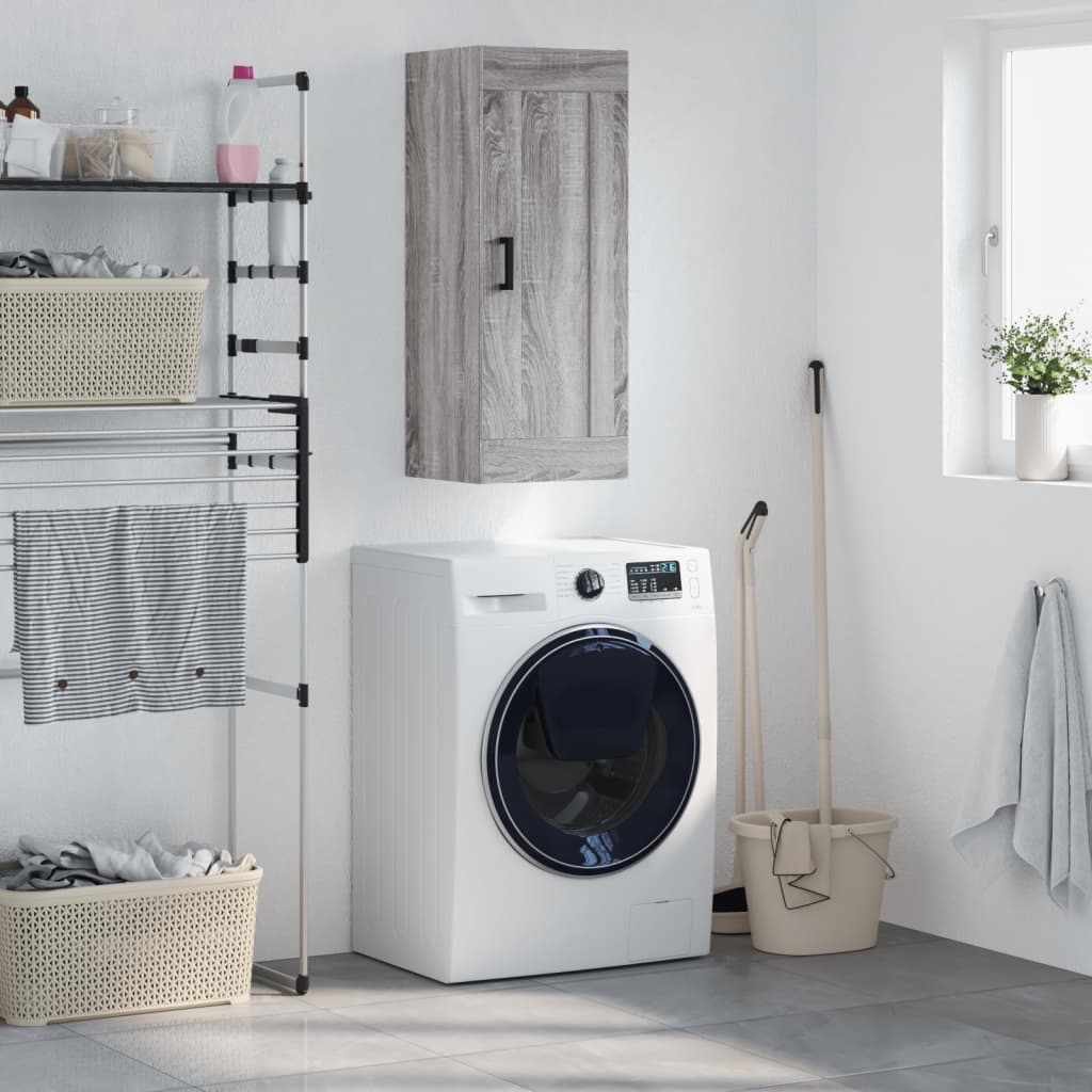 Wall Mounted Cabinet Grey Sonoma 34,5x34x90 cm Engineered Wood