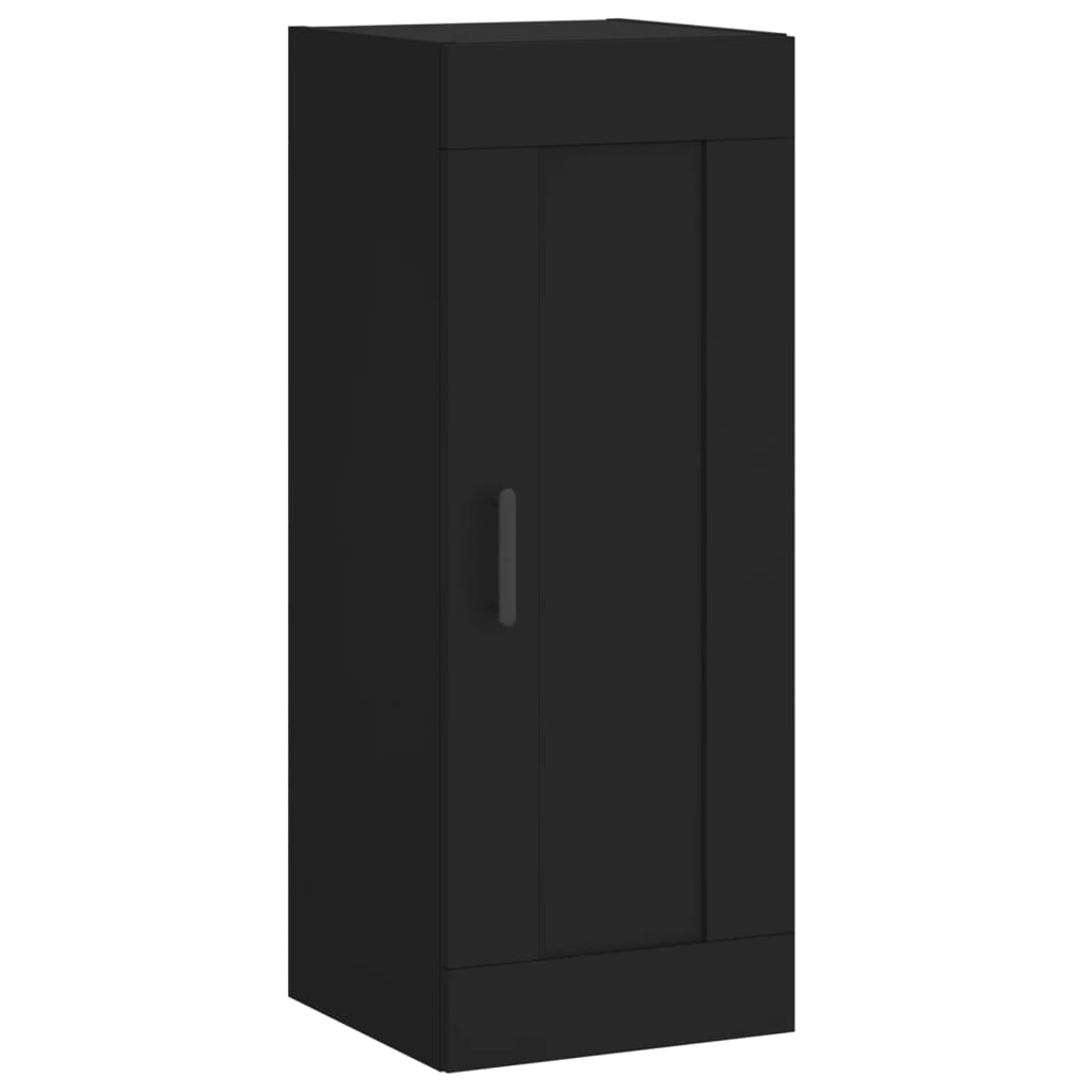 vidaXL Wall Mounted Cabinet Black 34.5x34x90 cm Engineered Wood