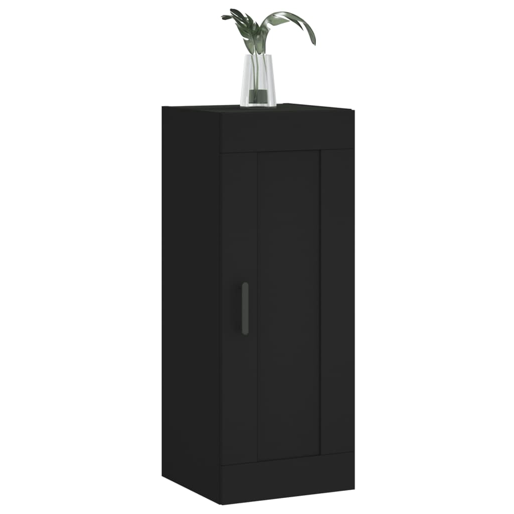 vidaXL Wall Mounted Cabinet Black 34.5x34x90 cm Engineered Wood