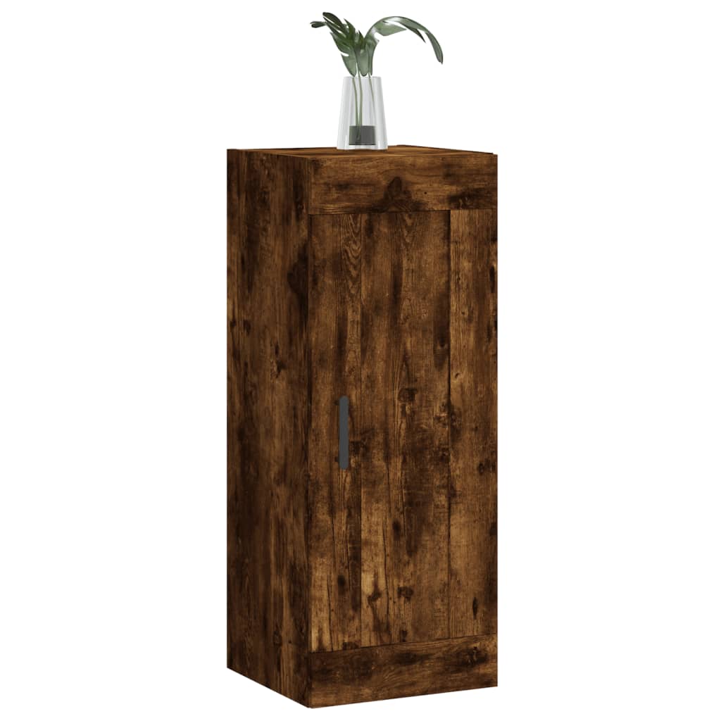 Wall Mounted Cabinet Smoked Oak 34,5x34x90 cm Engineered Wood