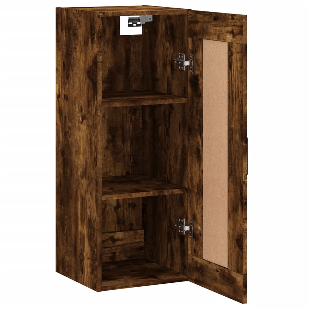 Wall Mounted Cabinet Smoked Oak 34,5x34x90 cm Engineered Wood