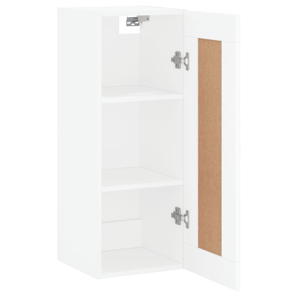 Wall Mounted Cabinet White 34,5x34x90 cm Engineered Wood
