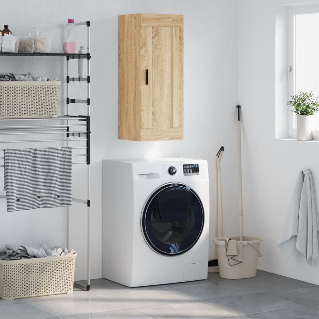 Wall Mounted Cabinet Sonoma Oak 34,5x34x90 cm Engineered Wood