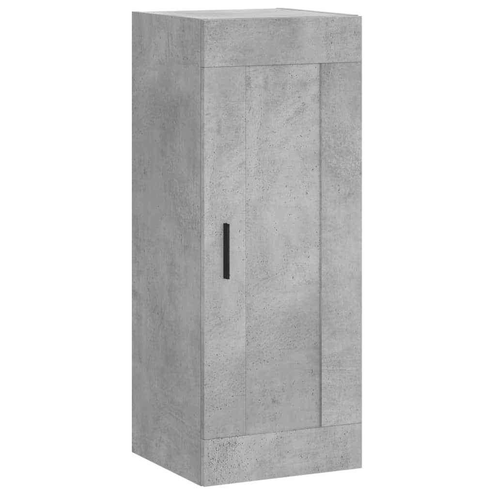 Wall Mounted Cabinet Concrete Grey 34.5x34x90cm Engineered Wood