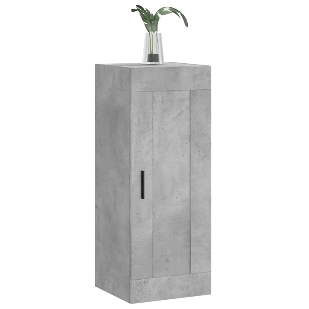 Wall Mounted Cabinet Concrete Grey 34.5x34x90cm Engineered Wood