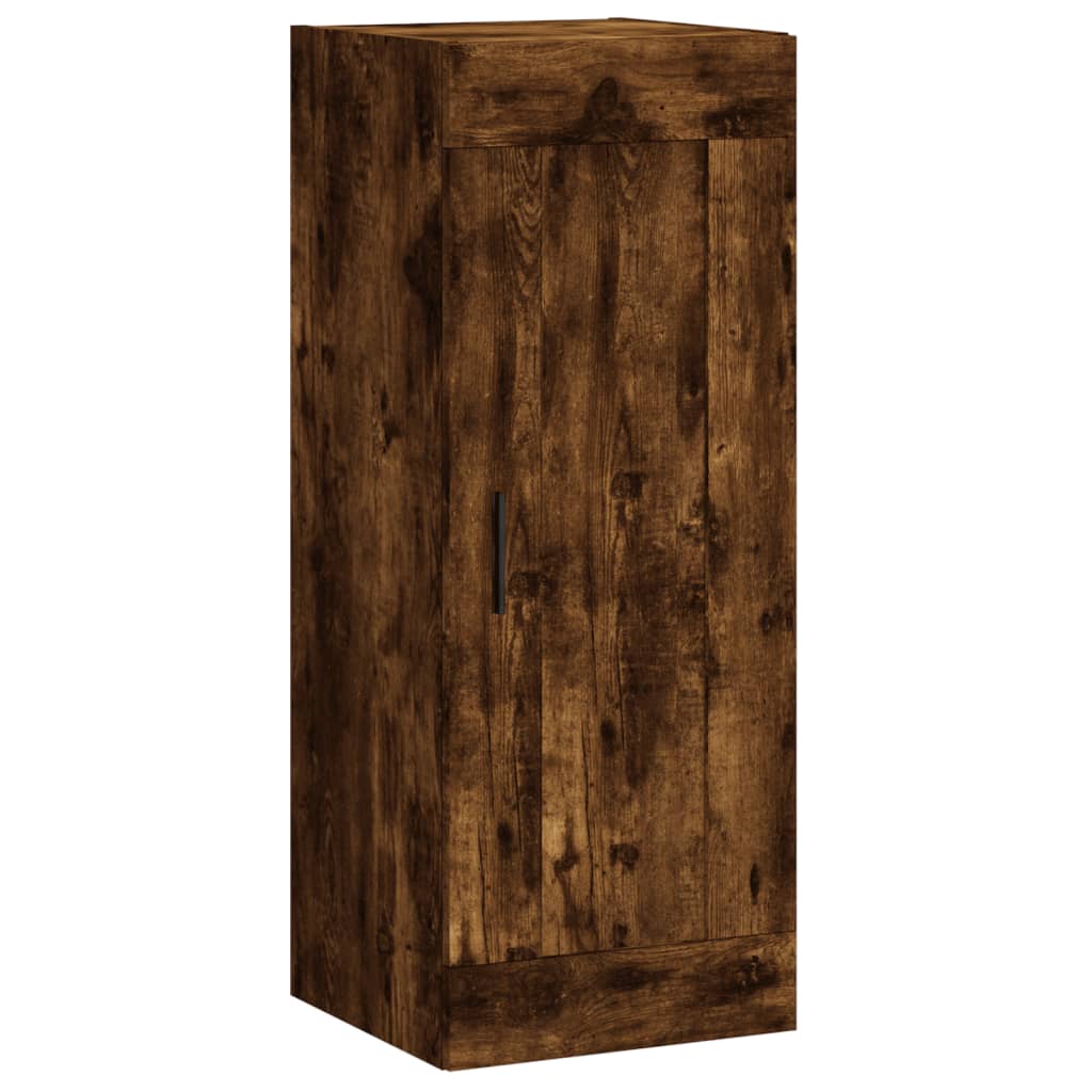 Wall Mounted Cabinet Smoked Oak 34,5x34x90 cm Engineered Wood