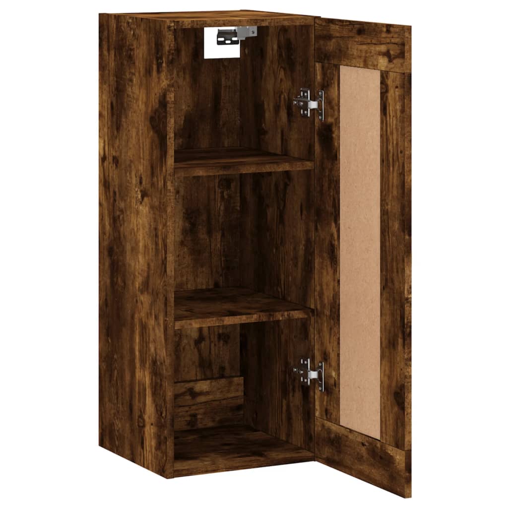 Wall Mounted Cabinet Smoked Oak 34,5x34x90 cm Engineered Wood