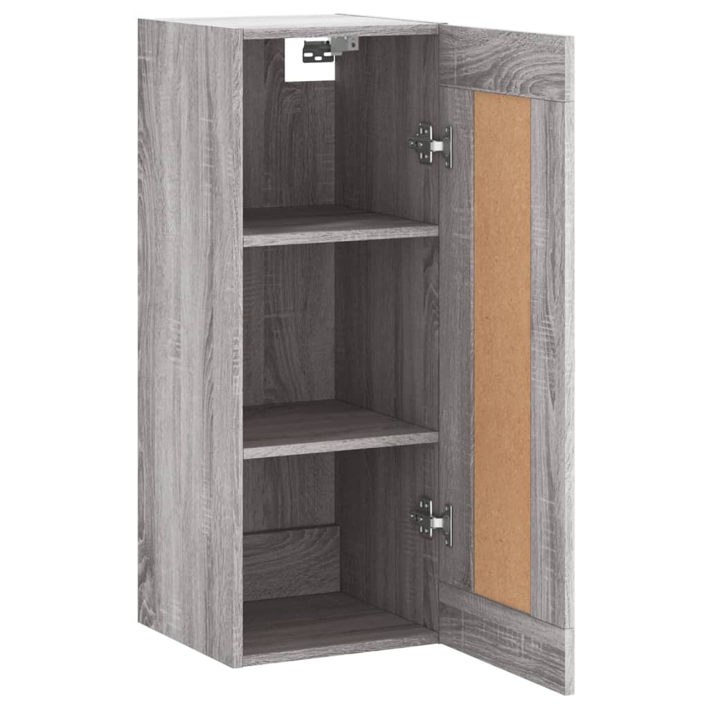 vidaXL Wall Mounted Cabinet Grey Sonoma 34.5x34x90 cm Engineered Wood