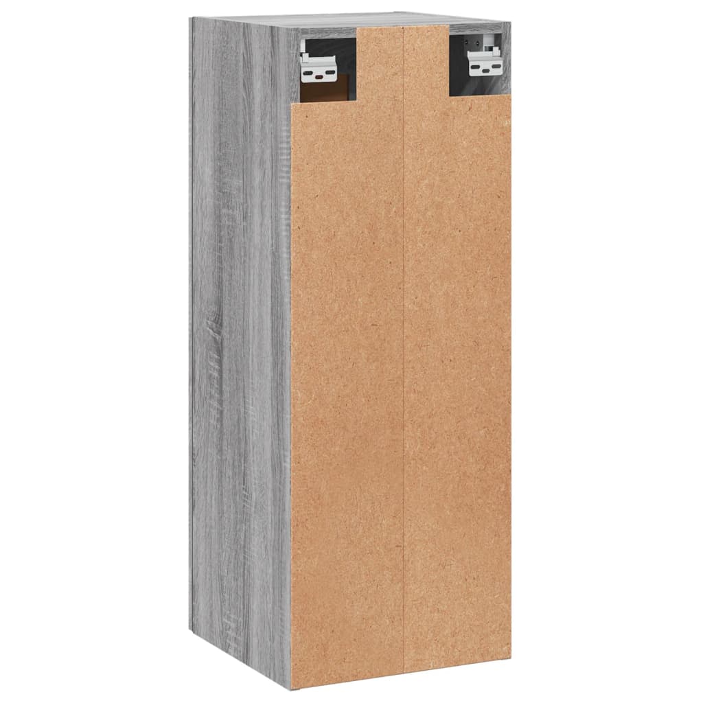 vidaXL Wall Mounted Cabinet Grey Sonoma 34.5x34x90 cm Engineered Wood