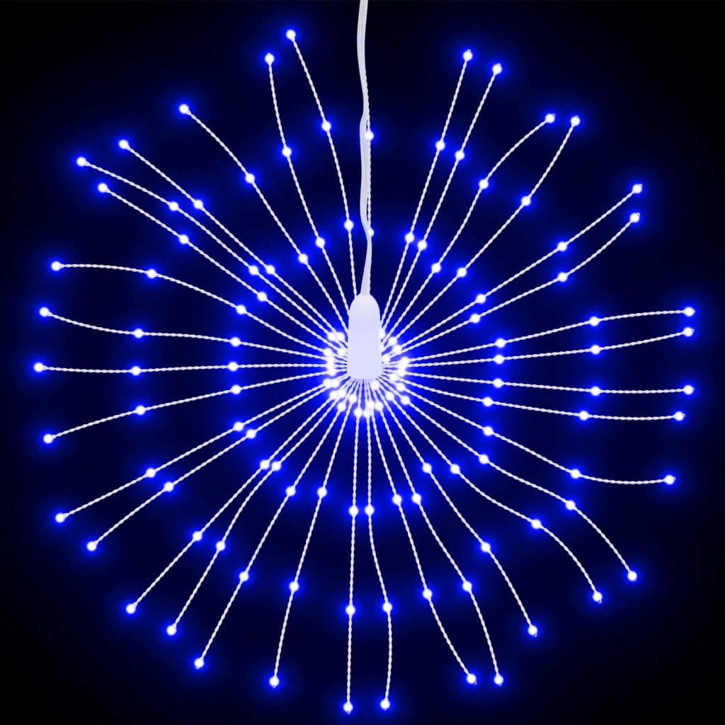 vidaXL Christmas Starburst Lights 140 LEDs 2 pcs Blue 17 cm