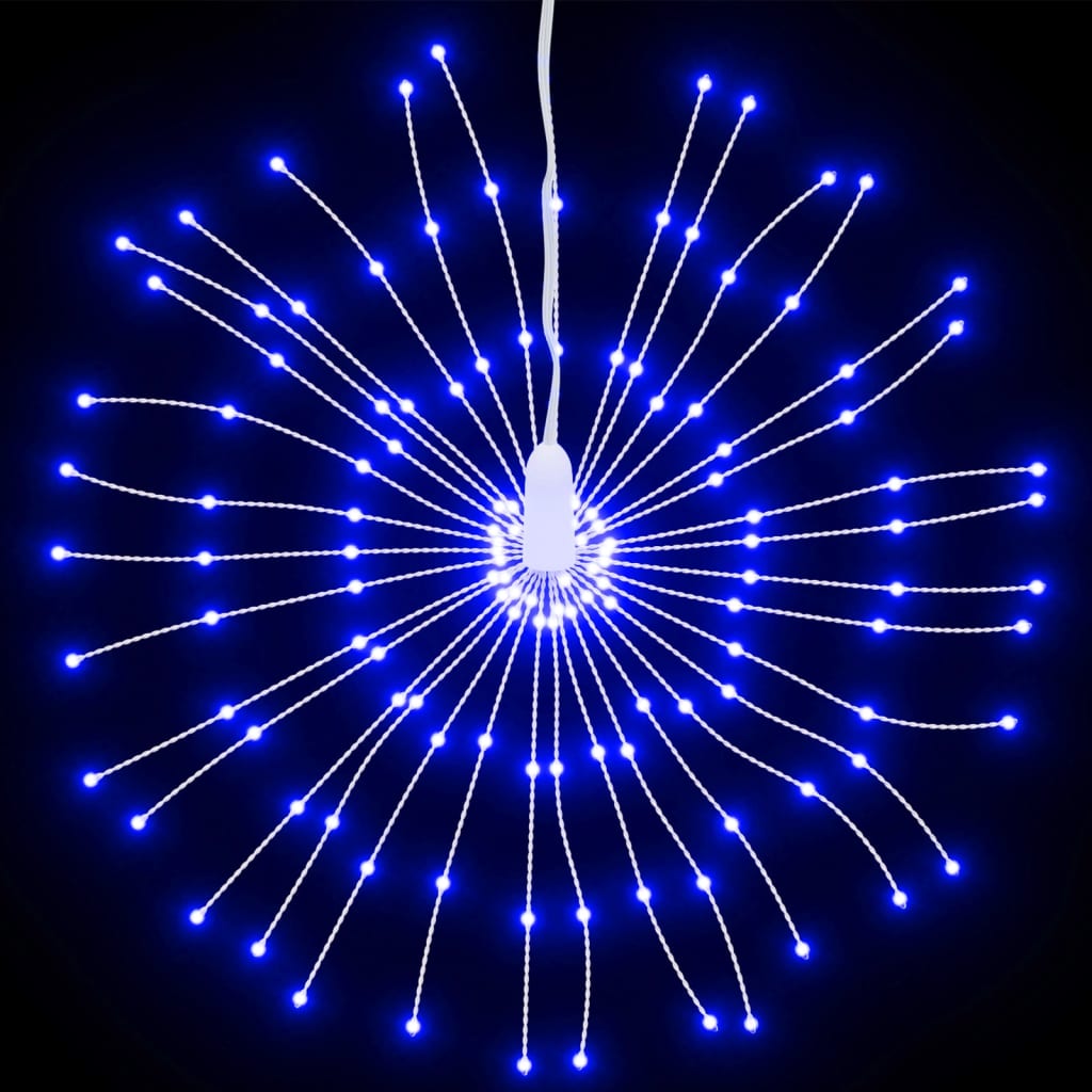 vidaXL Christmas Starburst Lights 140 LEDs 8 pcs Blue 17 cm