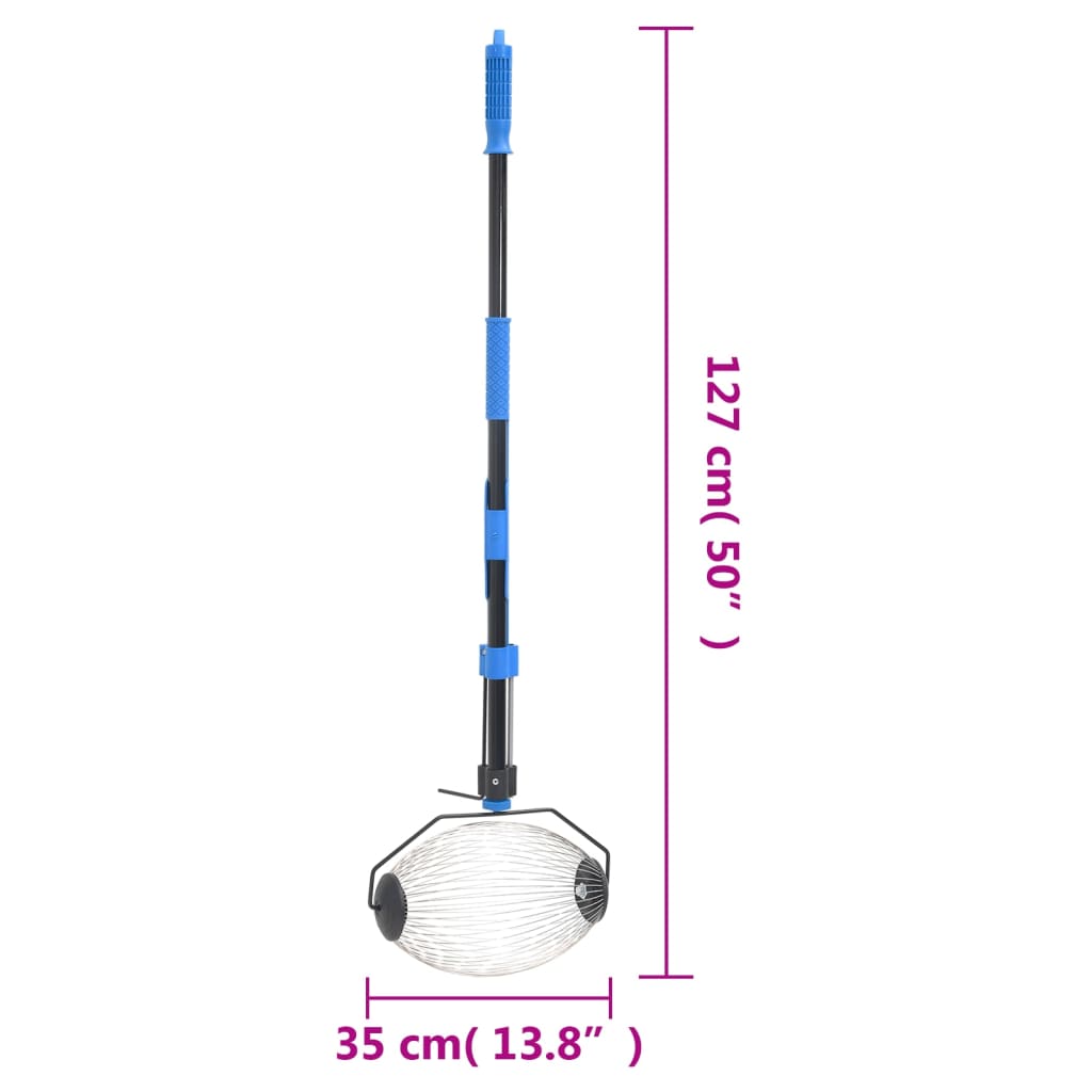 vidaXL Nut Collector Blue 127 cm Steel