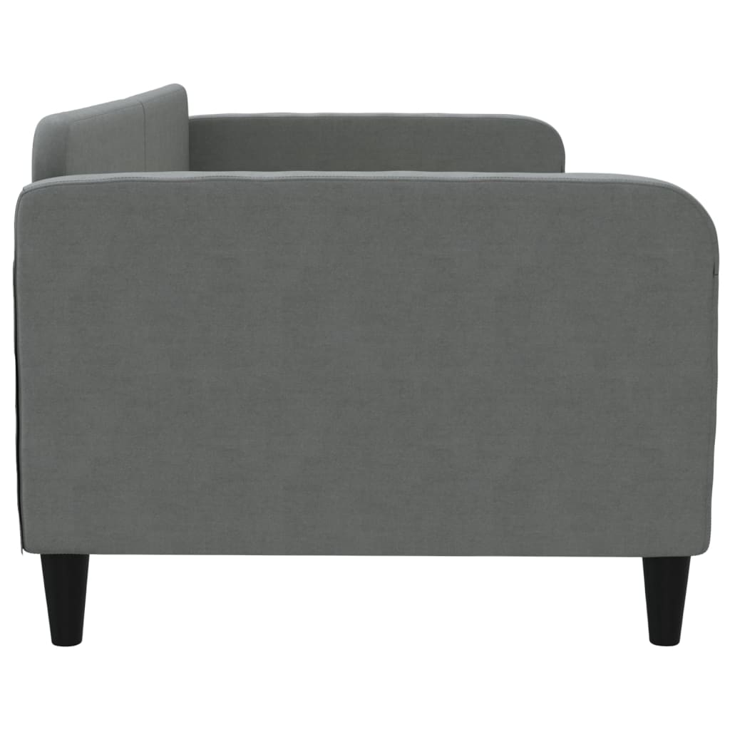 Day Bed without Mattress Dark Grey 90x190 cm Single Fabric