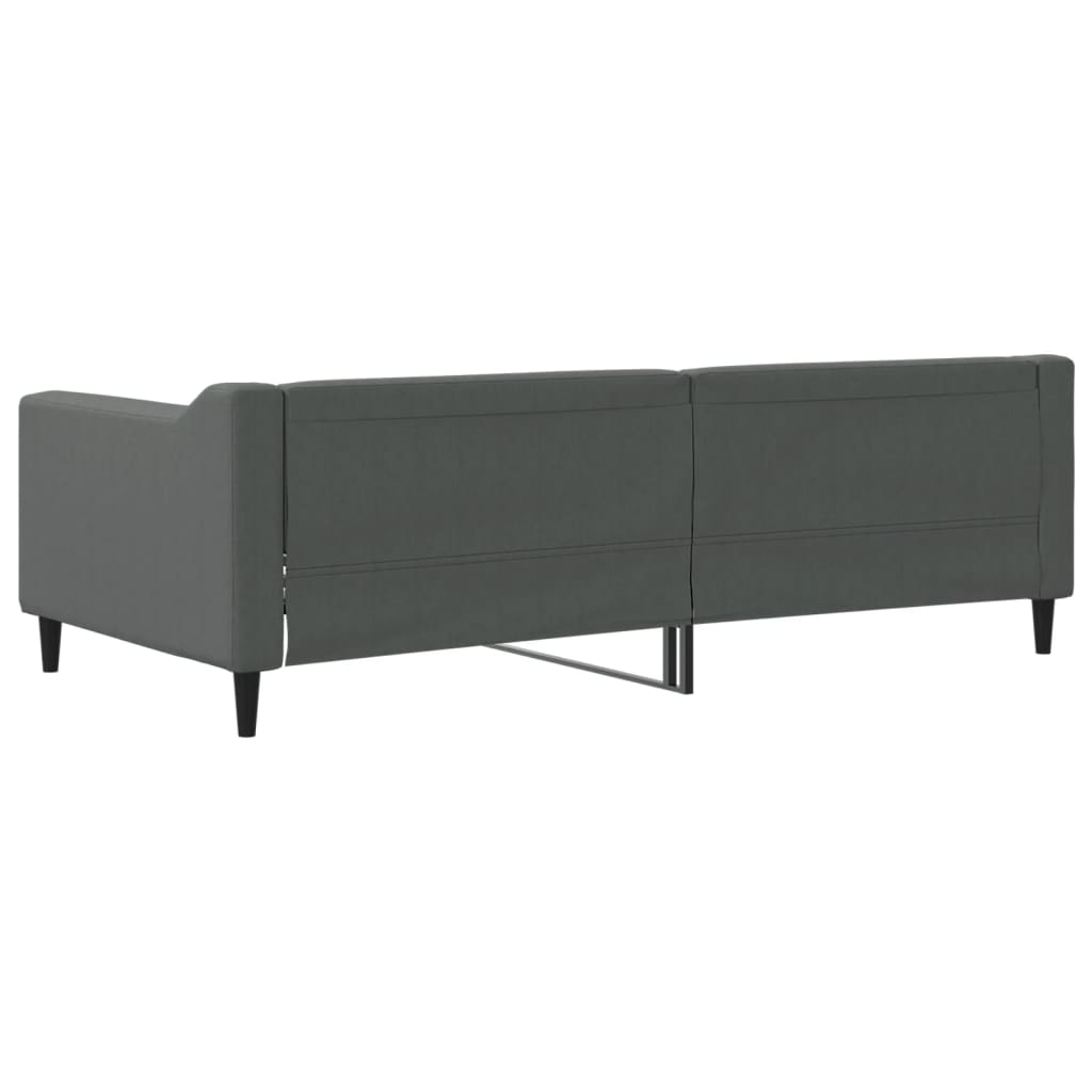 Day Bed without Mattress Dark Grey 90x190 cm Single Fabric