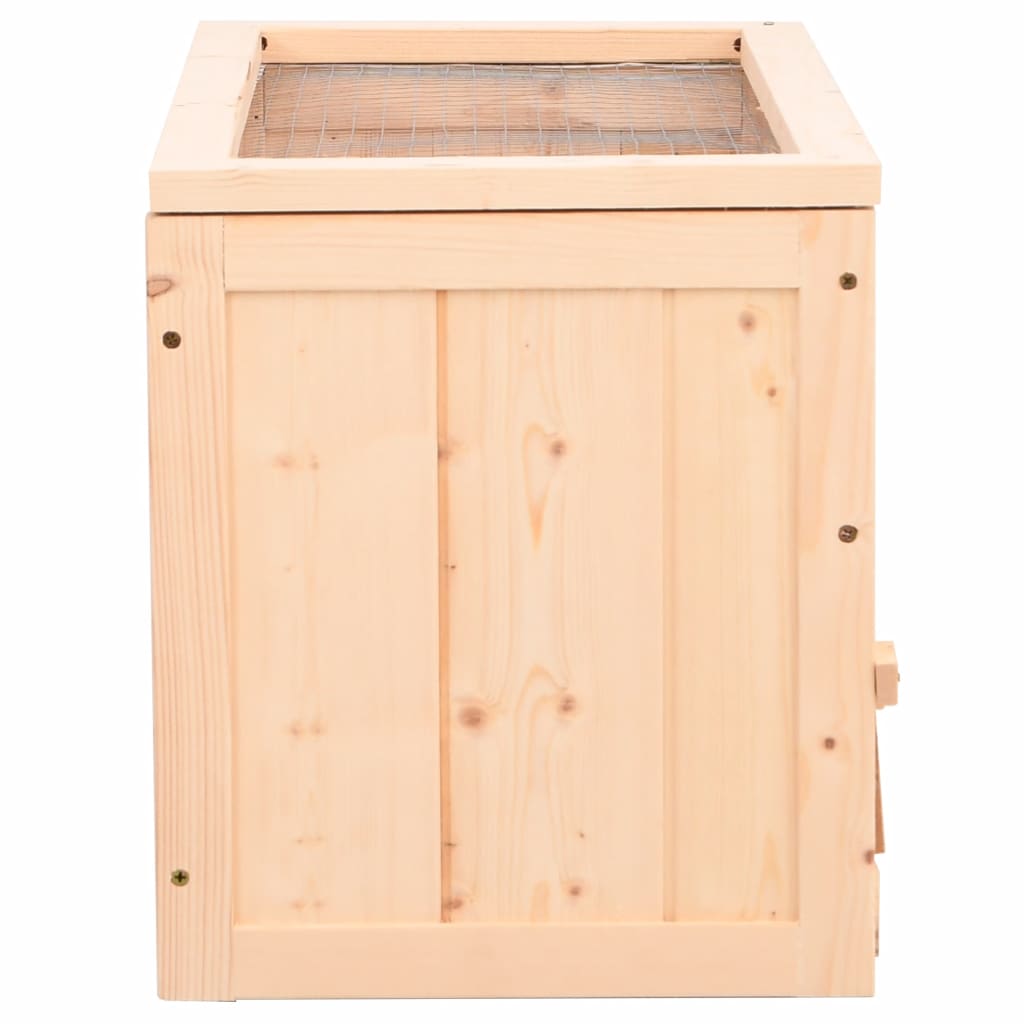 vidaXL Hamster Cage 60x30x35 cm Solid Wood Fir