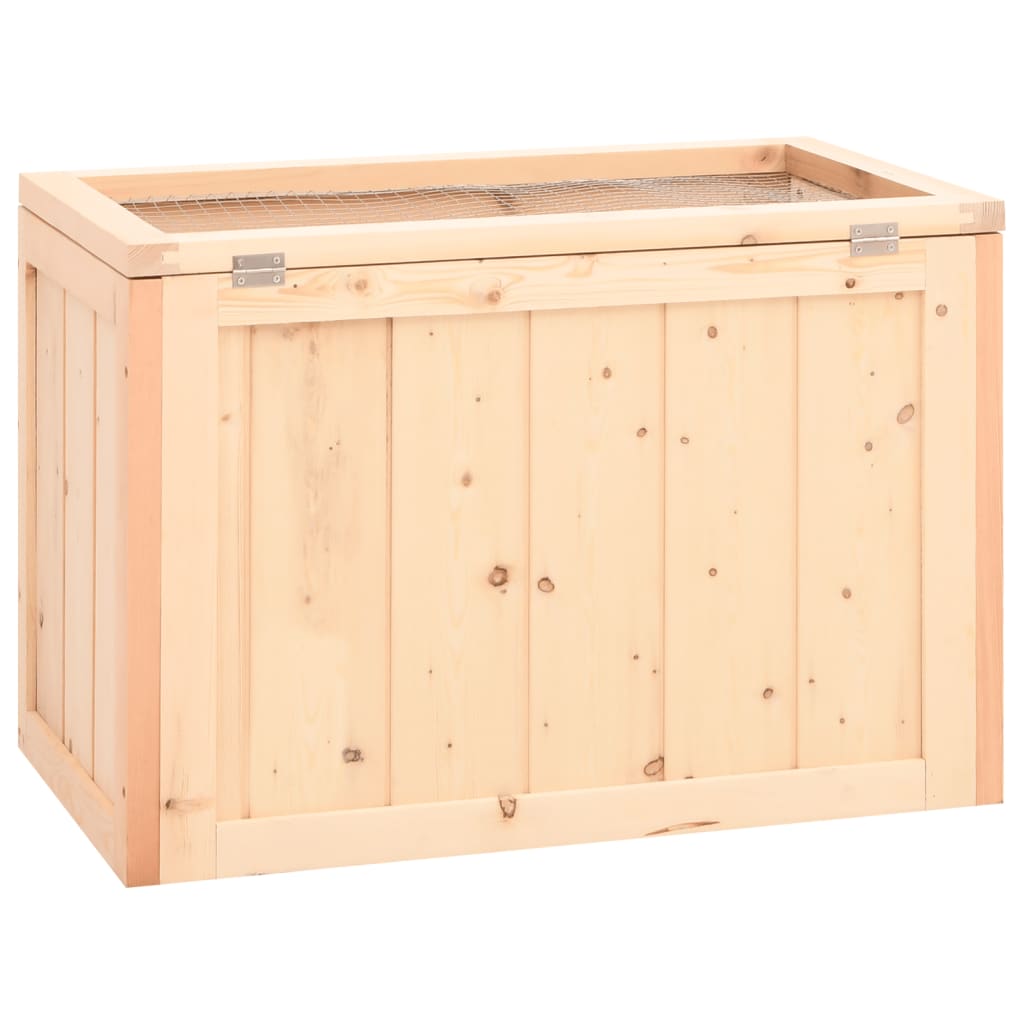 vidaXL Hamster Cage 60x35.5x42 cm Solid Wood Fir