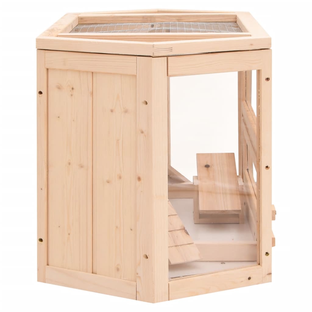 vidaXL Hamster Cage 80x40x43 cm Solid Wood Fir