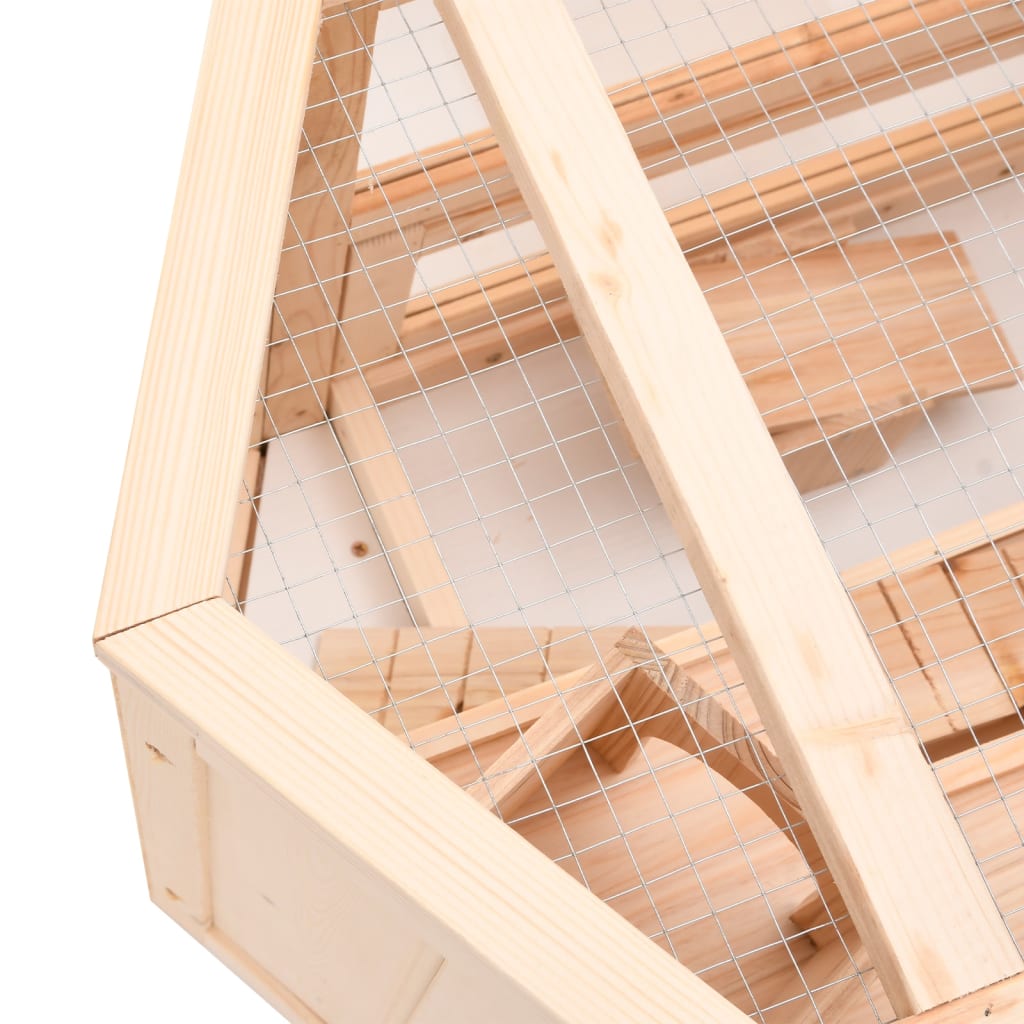 vidaXL Hamster Cage 80x40x43 cm Solid Wood Fir